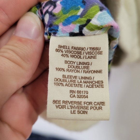 Free people wool blend coat S off white color - Picture 4 of 4